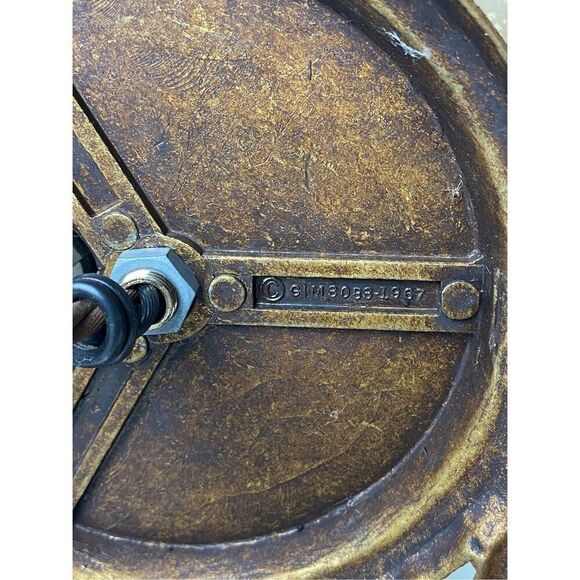 Vtg Midcentury Hollywood Regency Champagne Frosted Glass Globe Footed Table Lamp - Picture 9 of 11